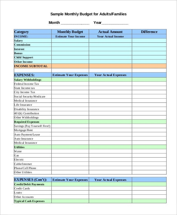 Budgeting Worksheets Pdf Budgeting Worksheets