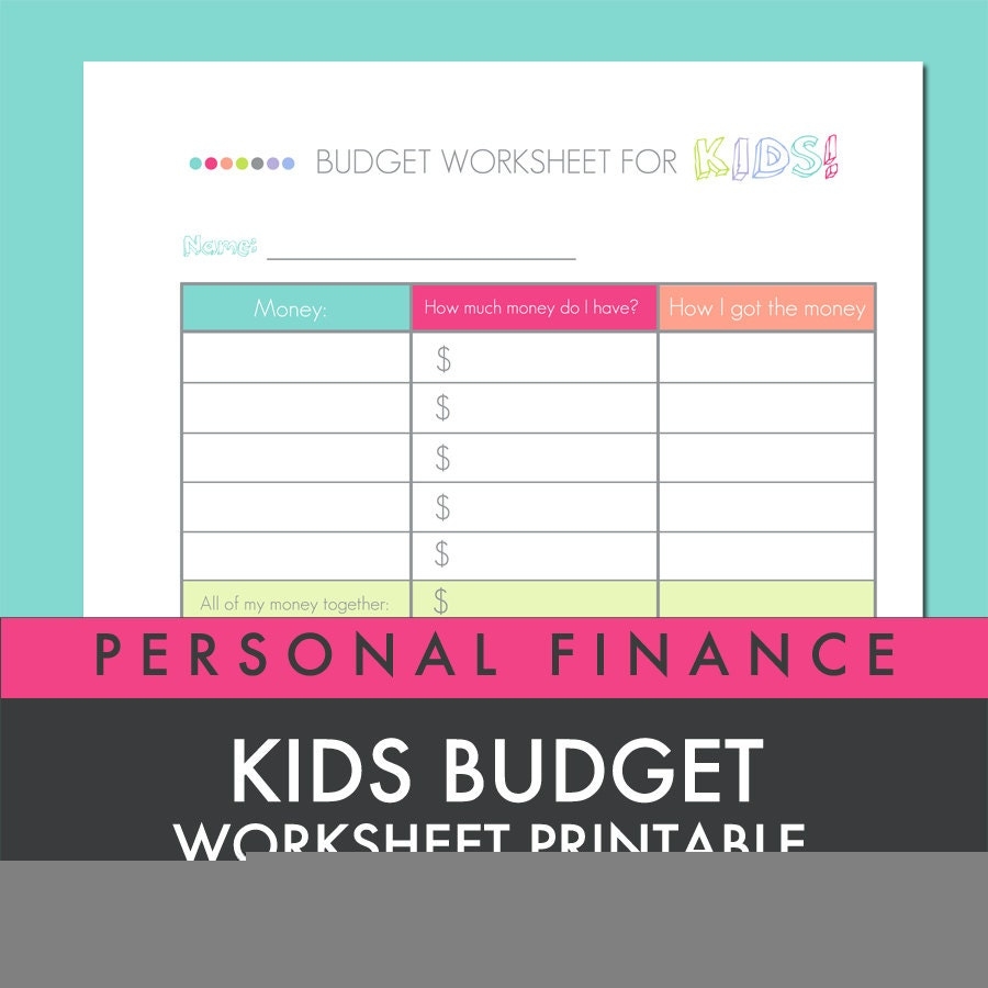 budgeting worksheets pdf