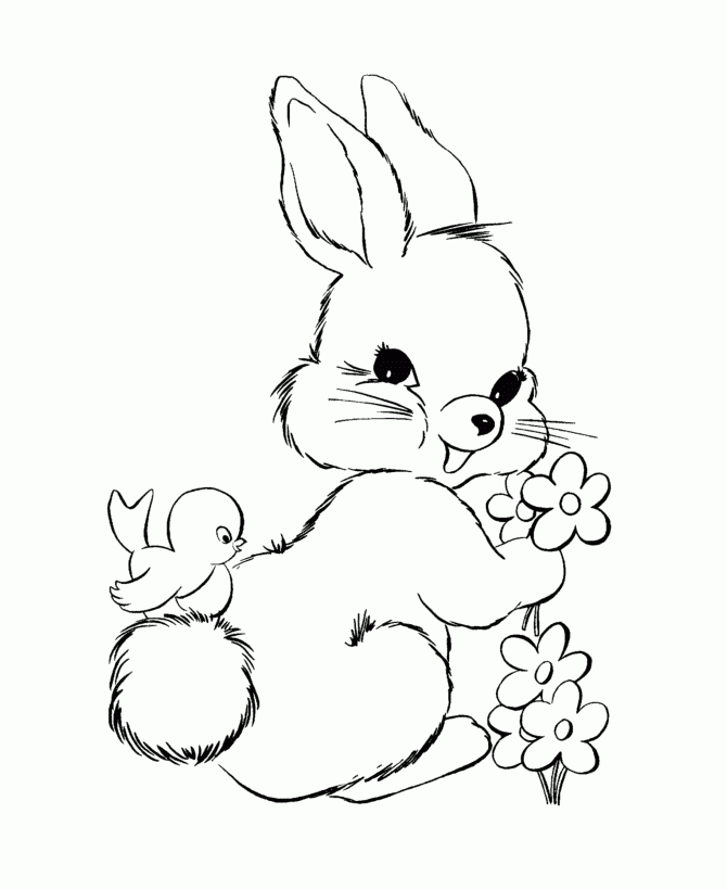 free bunny coloring pages