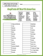 Capitals Of Europe Geography Worksheet