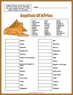 Capitals Of Europe Geography Worksheet