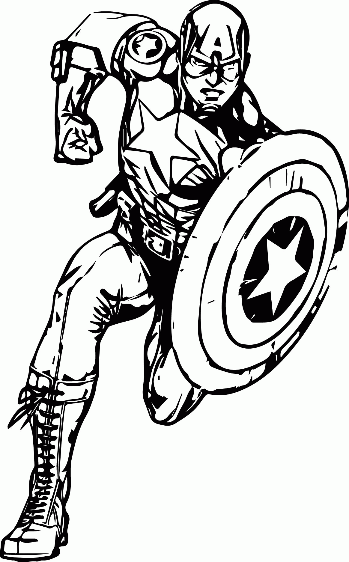 Captain America Coloring Page