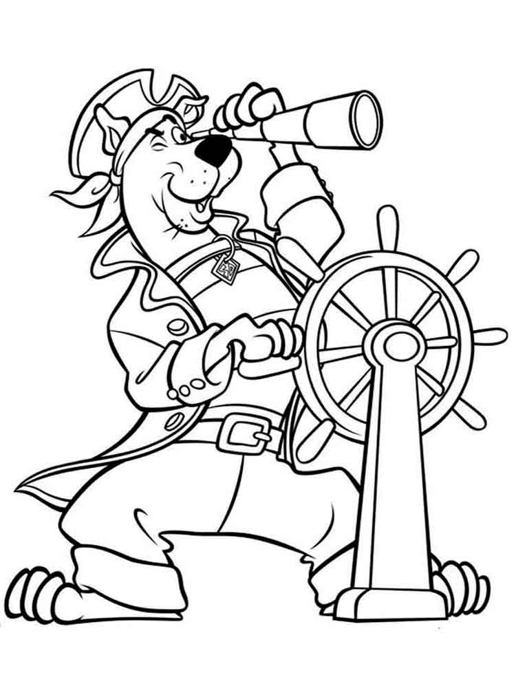 Captain Scooby Doo Coloring Page Free Printable Coloring Pages For Kids