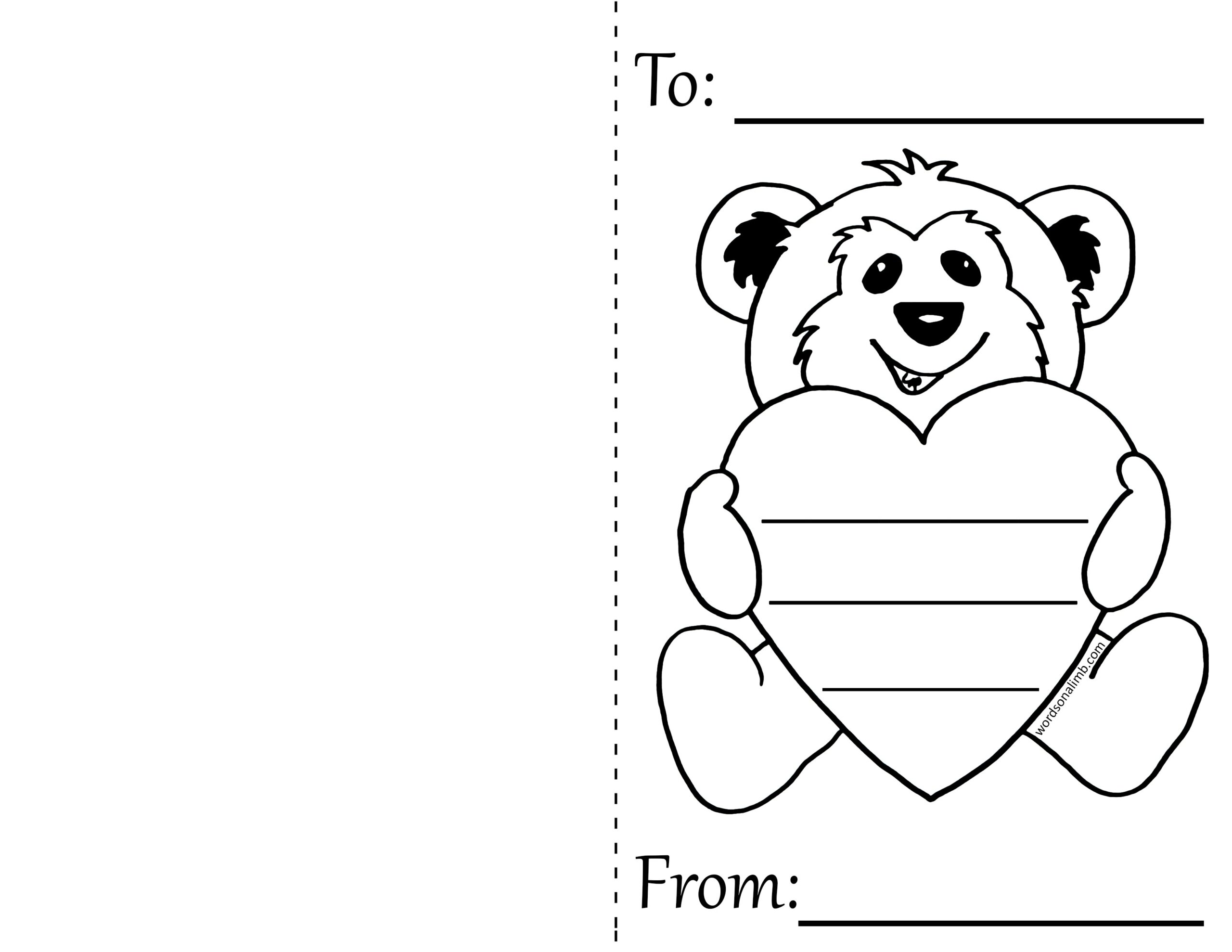 free printable valentines day card template