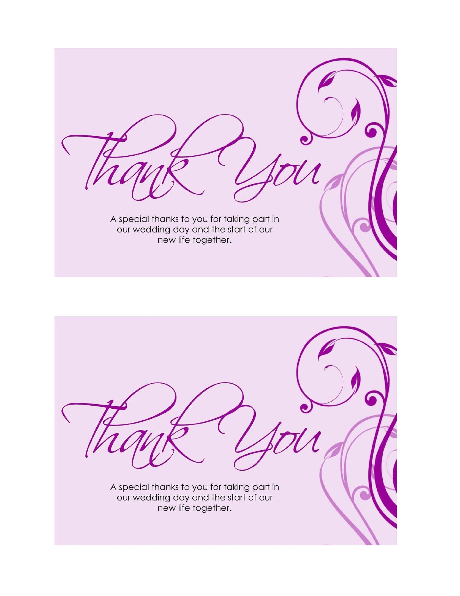 thank you card free printable template