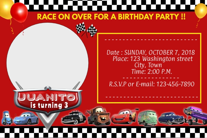 Cars Invitation Template Cars Birthday Invitations Ca Vrogue co