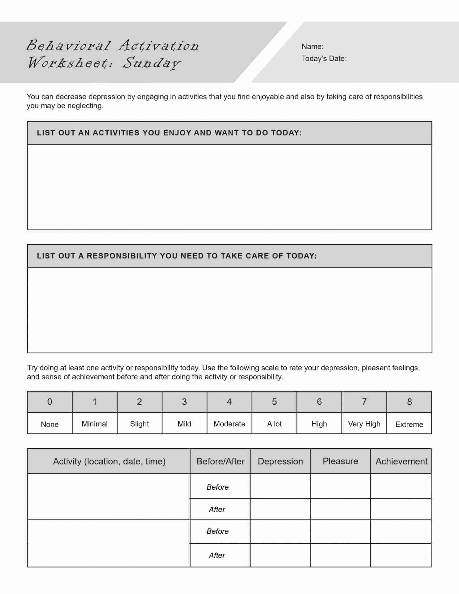 behavioral activation worksheet pdf