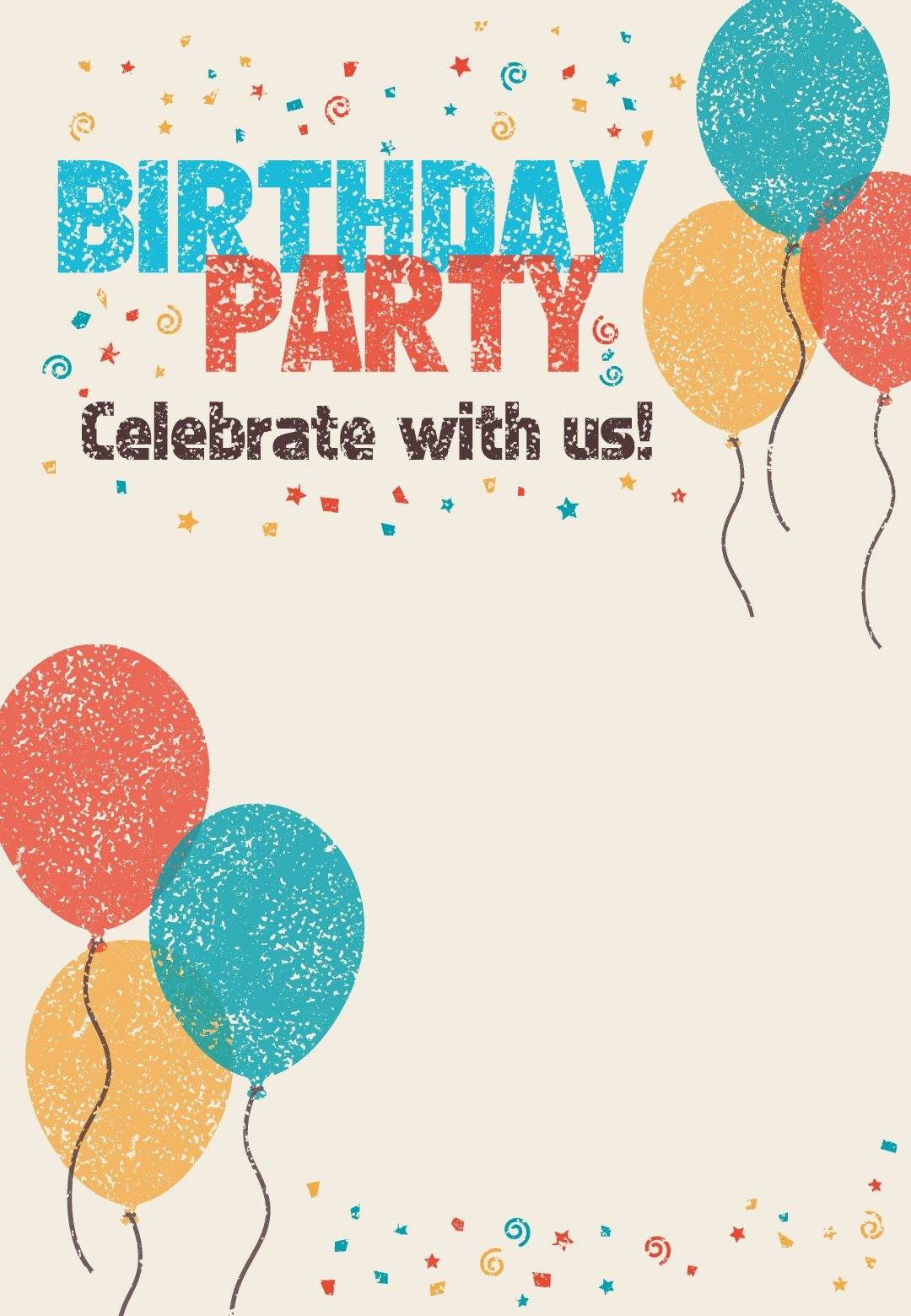 birthday invitation free template