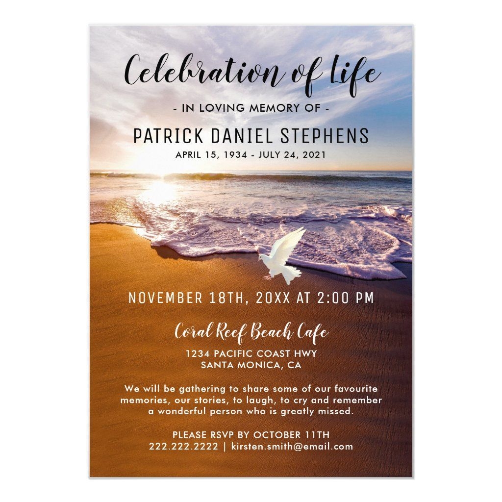 Celebration Of Life Invitations Templates Printable Word Searches