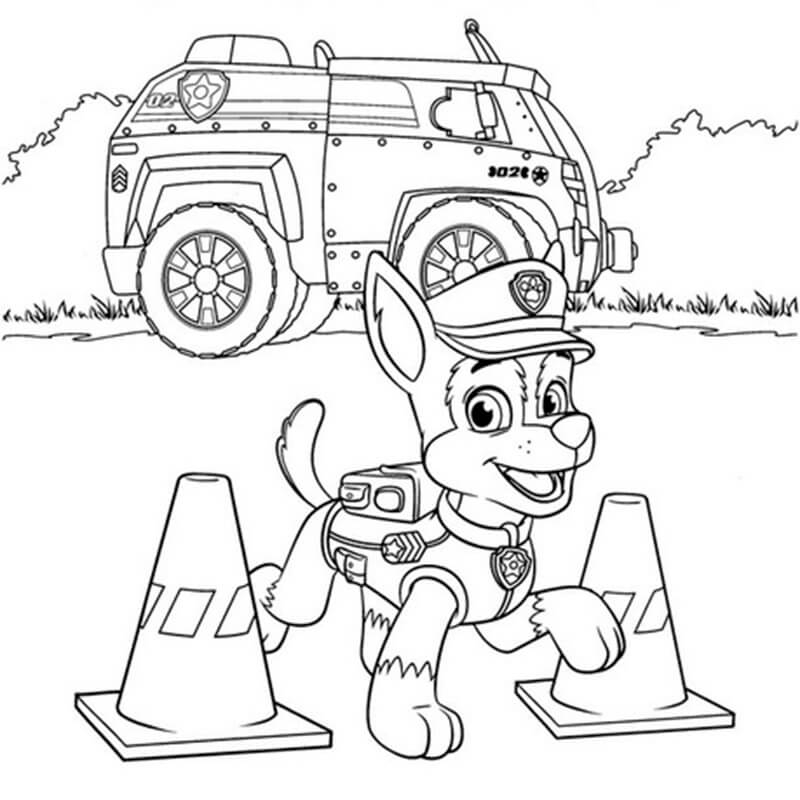 Chase Paw Patrol 8 Coloring Page Free Printable Coloring Pages For Kids