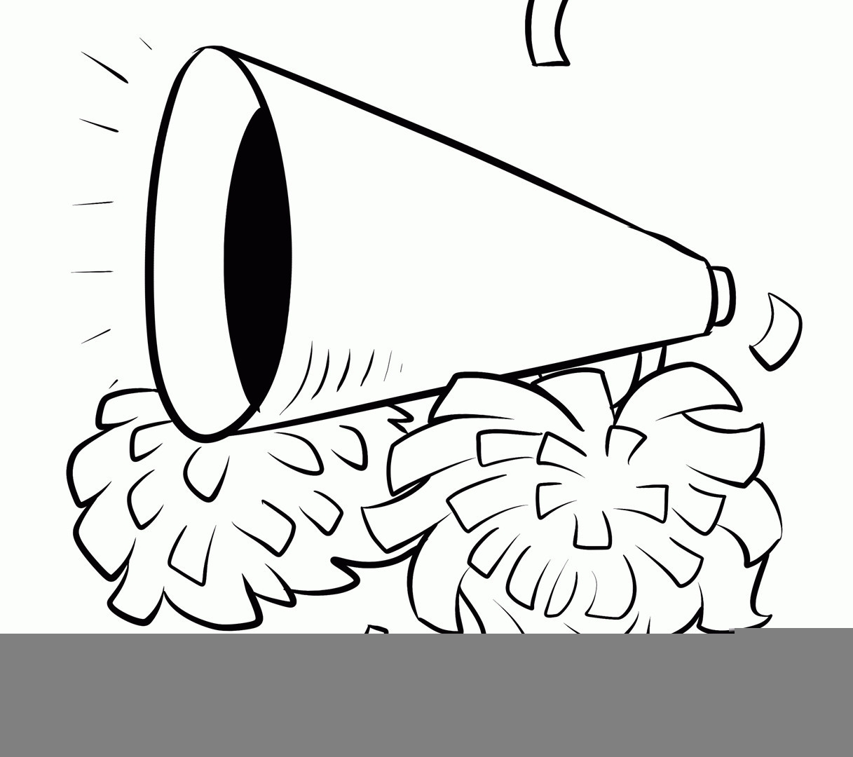 Cheerleading Coloring Pages Cheer Coloring Pages Cheerleading Megaphone