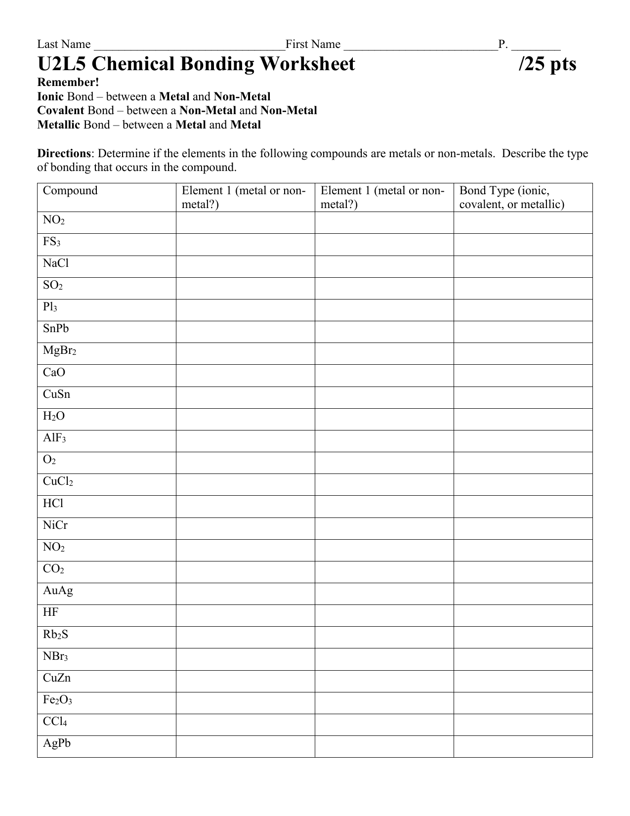 Chemical Bonding Worksheet Answer Key Pro Worksheet