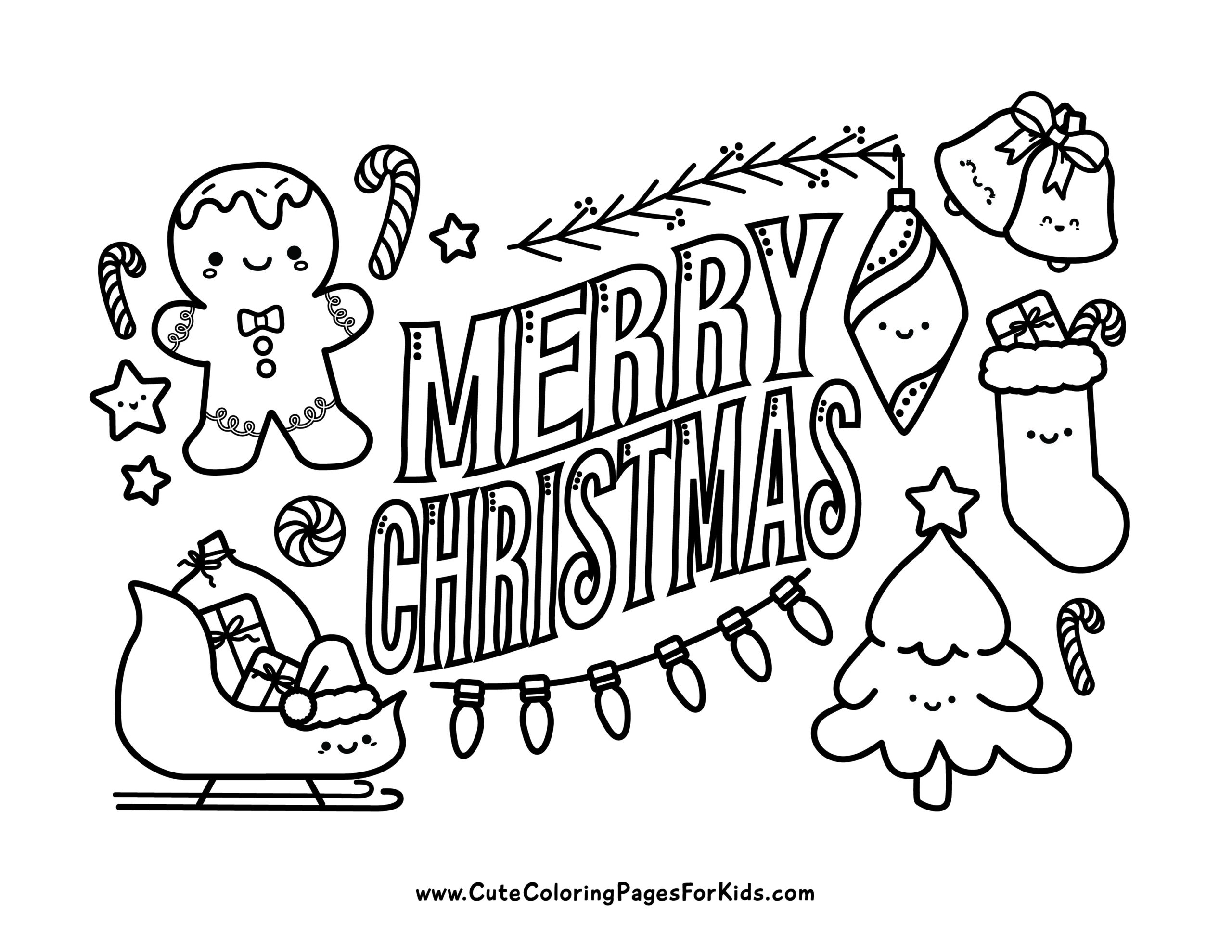 free printable christmas coloring page