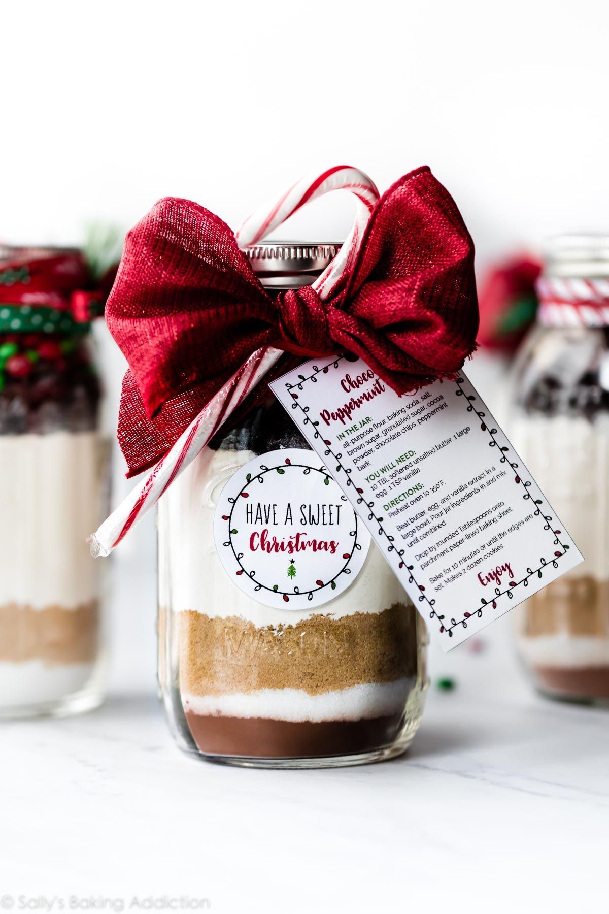 Christmas Cookies In A Jar With Free Printable Recipe Card Jar Food 