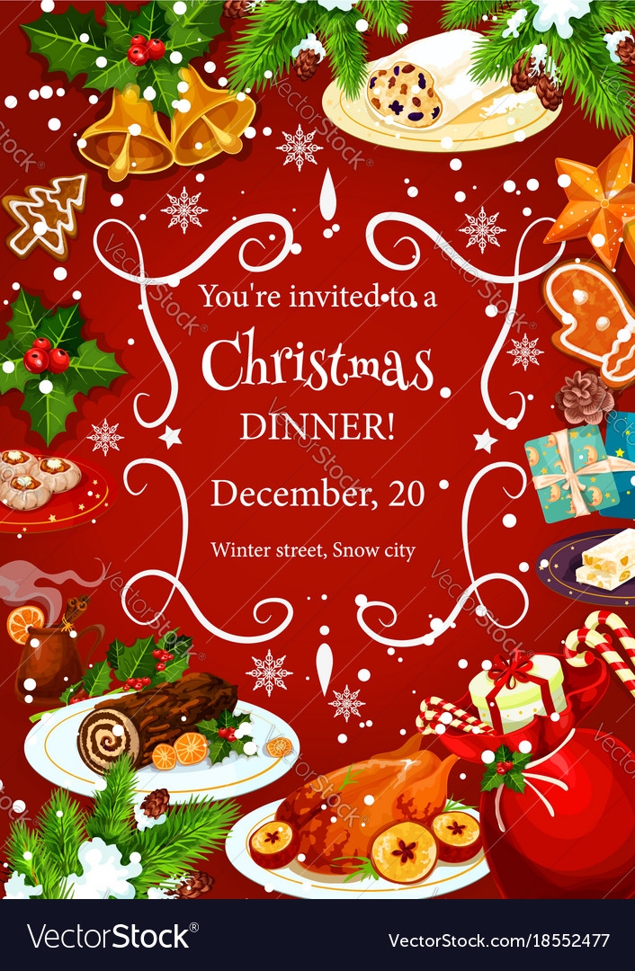 christmas dinner invitation template
