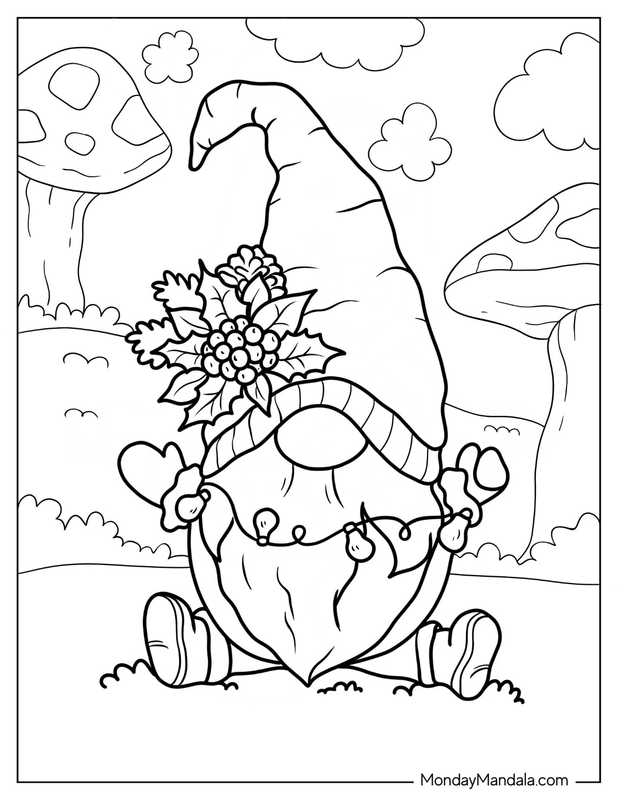 Gnome Coloring Pages
