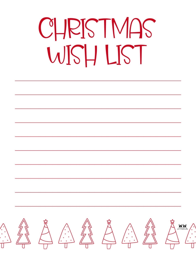 Christmas List Template Free Printable Printable Templates Online By 
