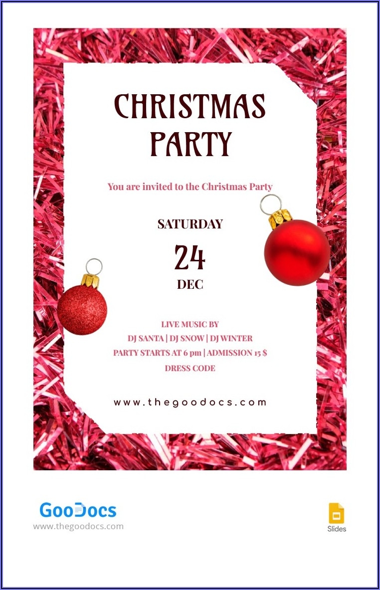 Christmas Party Invitation Template Google Docs Template 2 Resume 