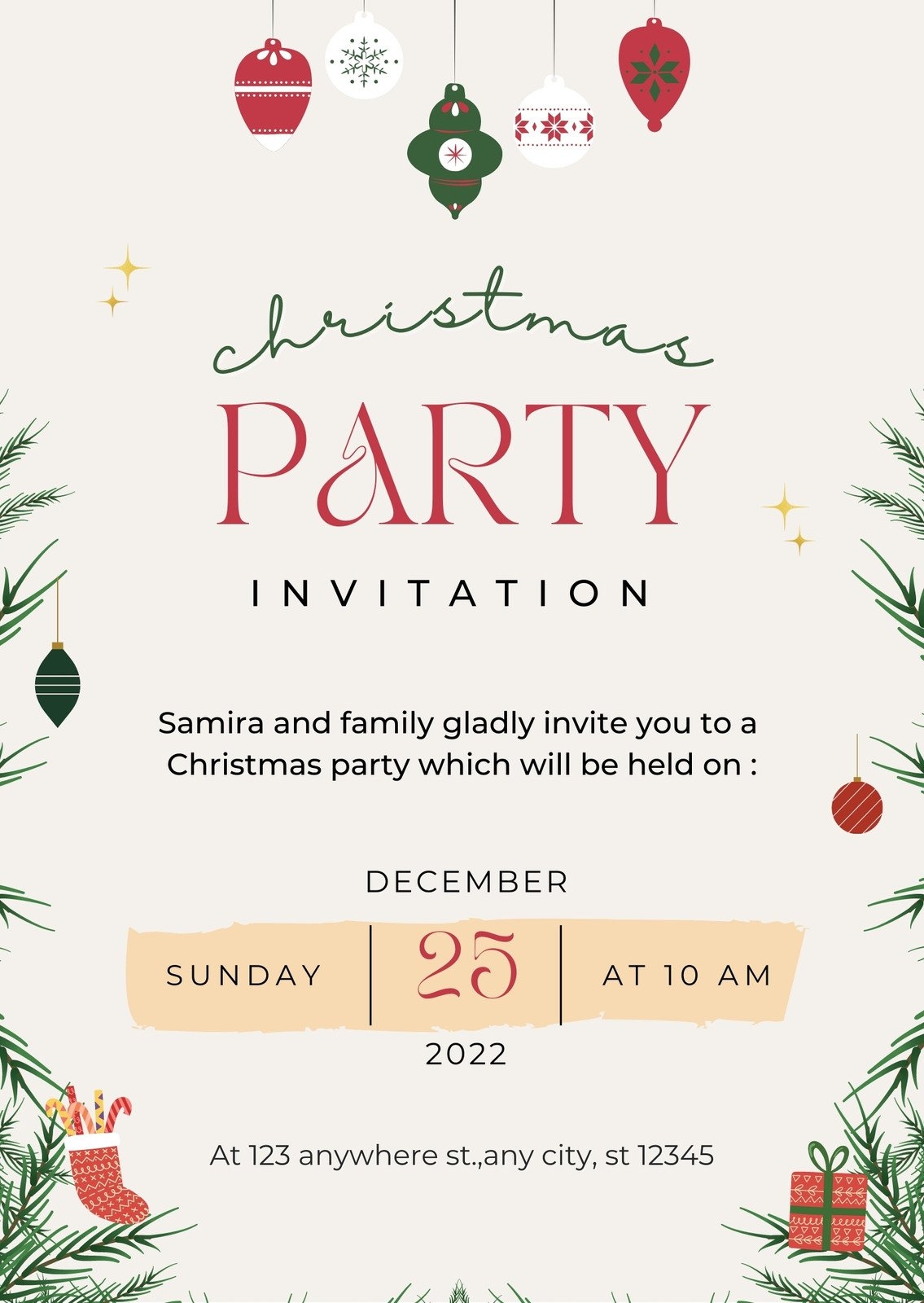 christmas invitation template free