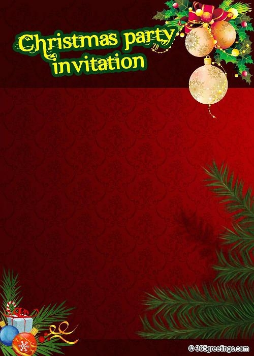 Christmas party invitations template Easyday