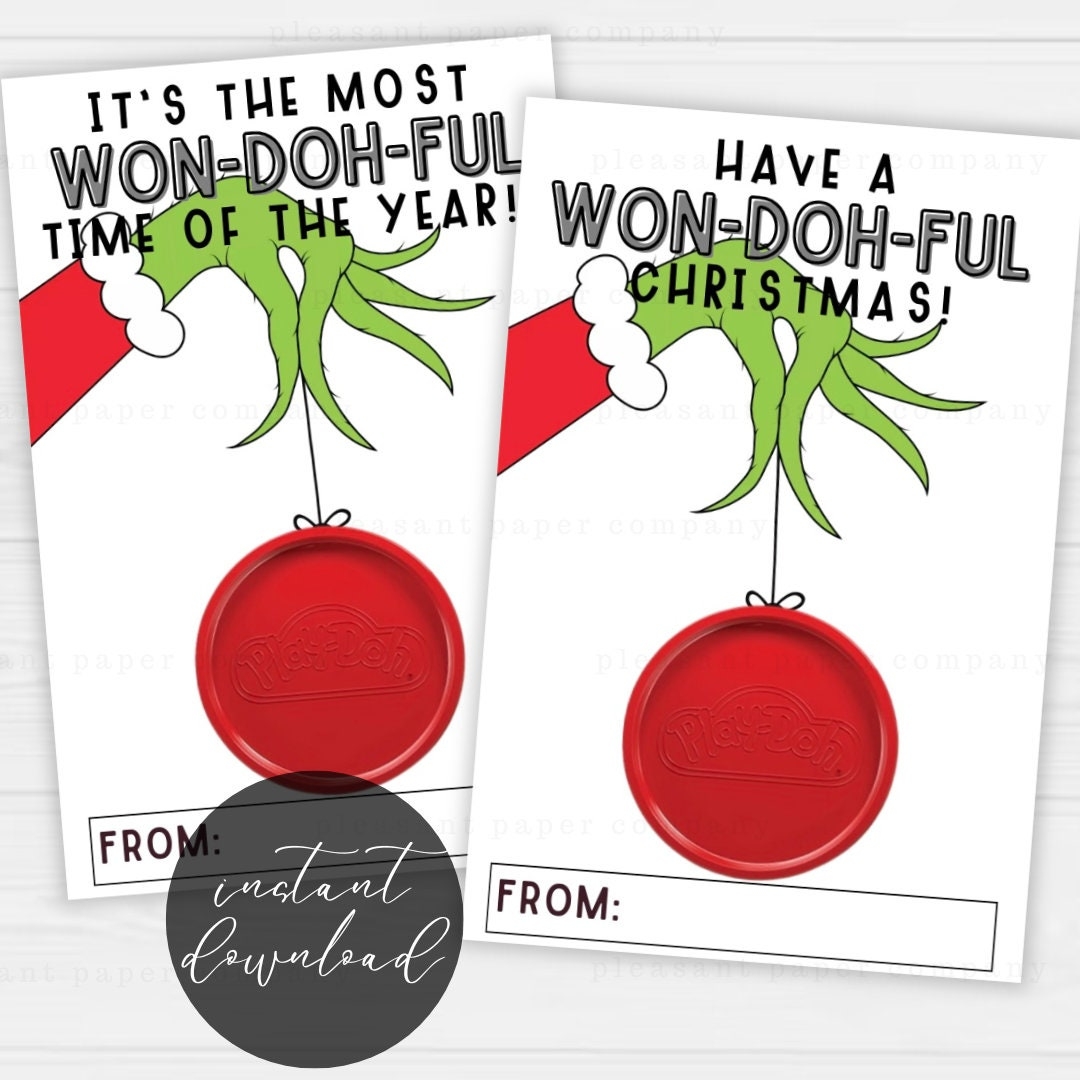 free printable play doh christmas card template