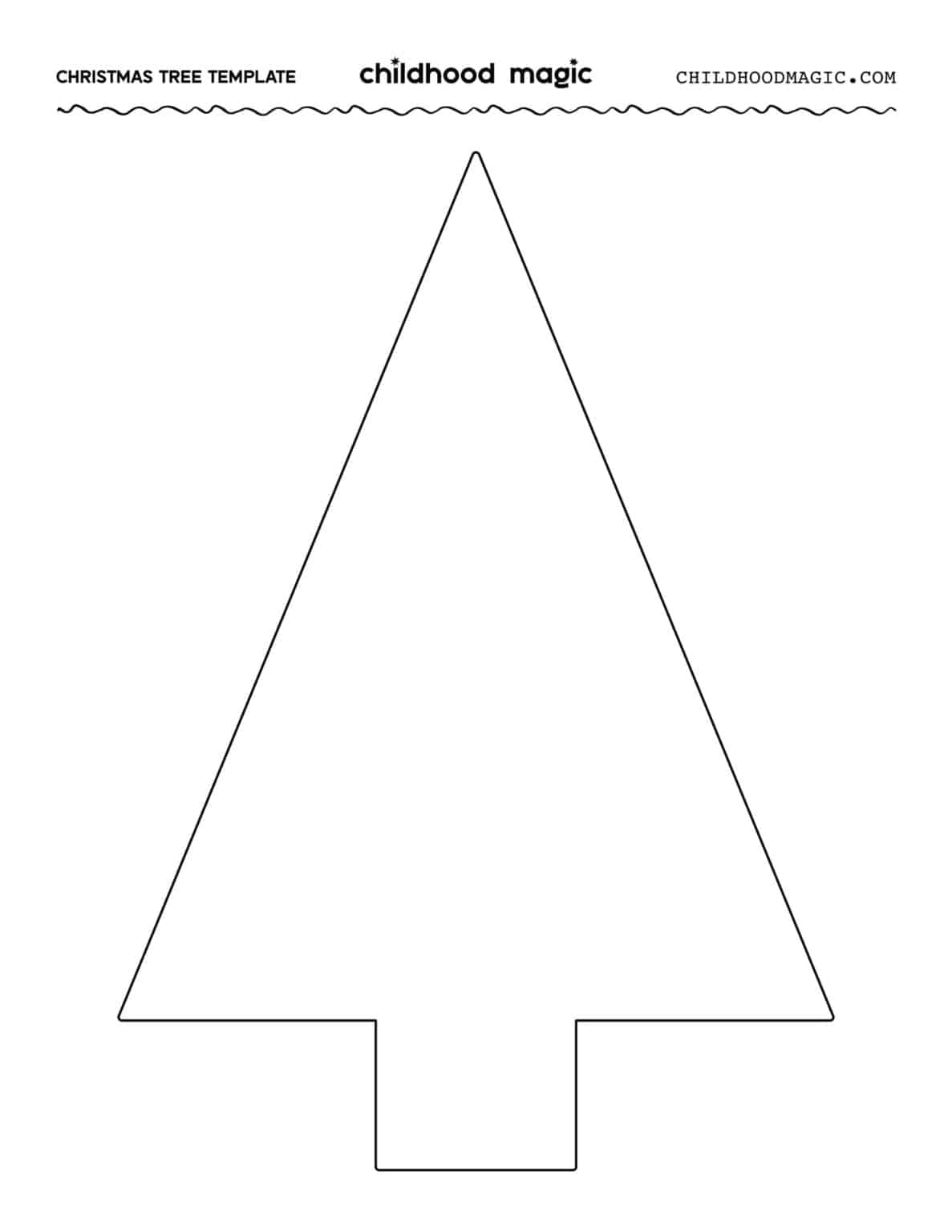 Christmas Tree Outline Childhood Magic