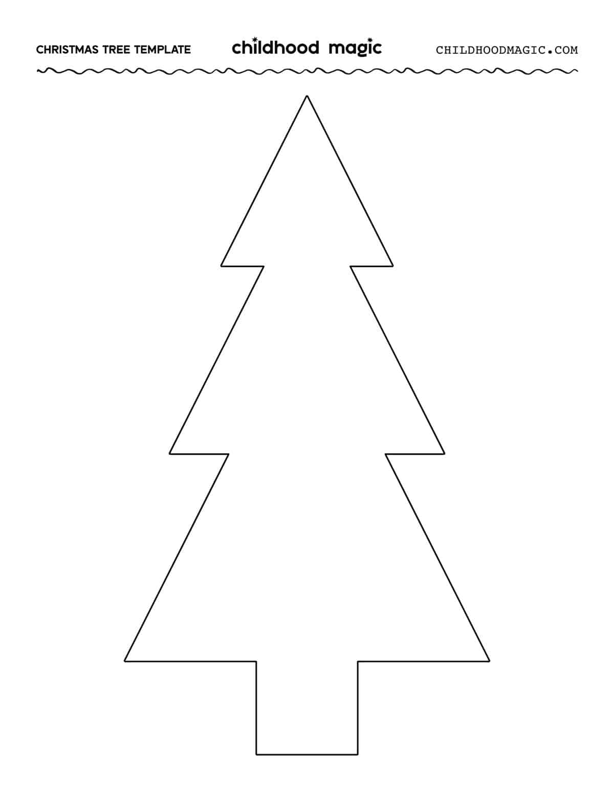 christmas tree printable template free