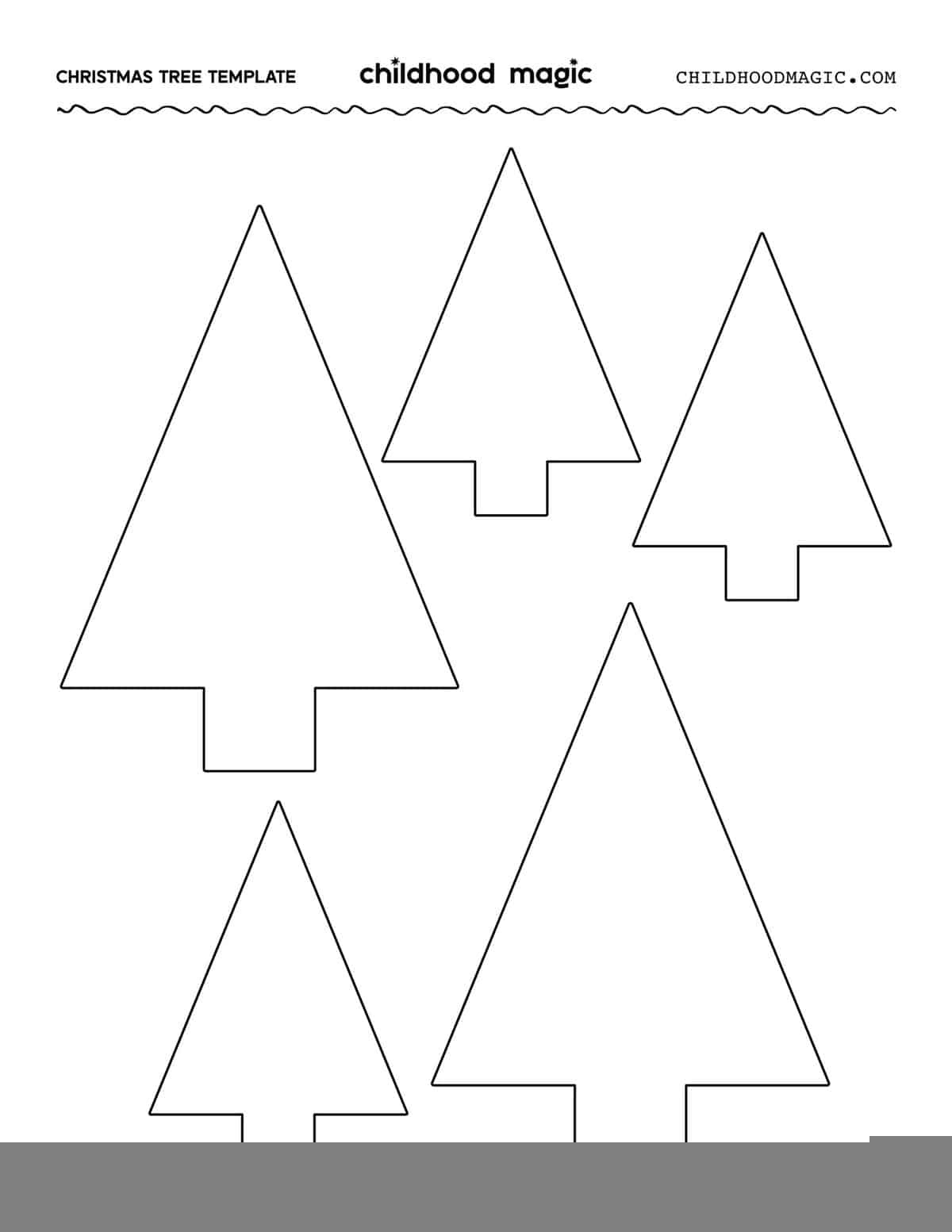 Christmas Tree Printable Template FREE Printable A Z