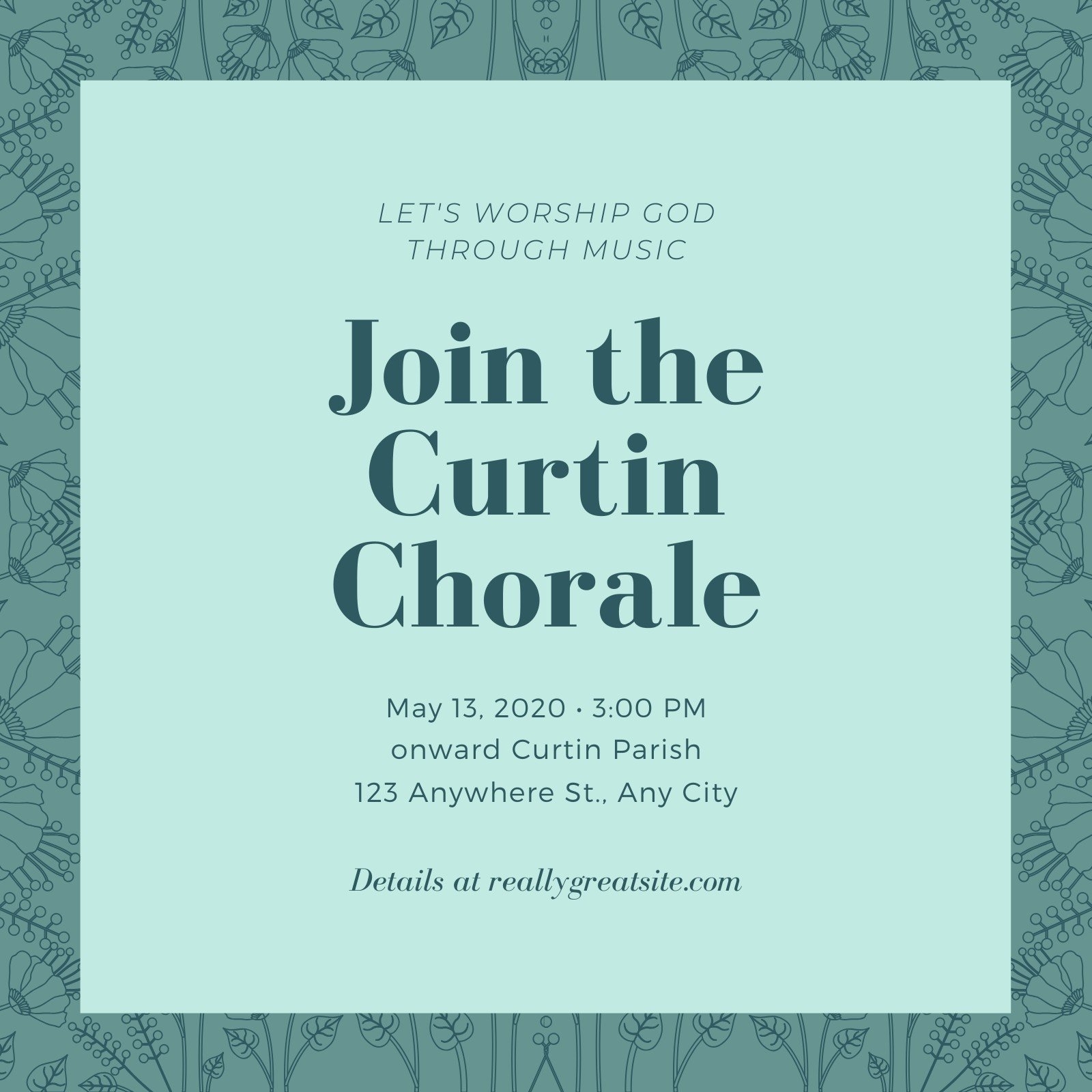 church invitation templates