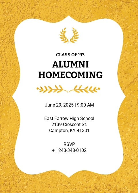 class reunion invitation template