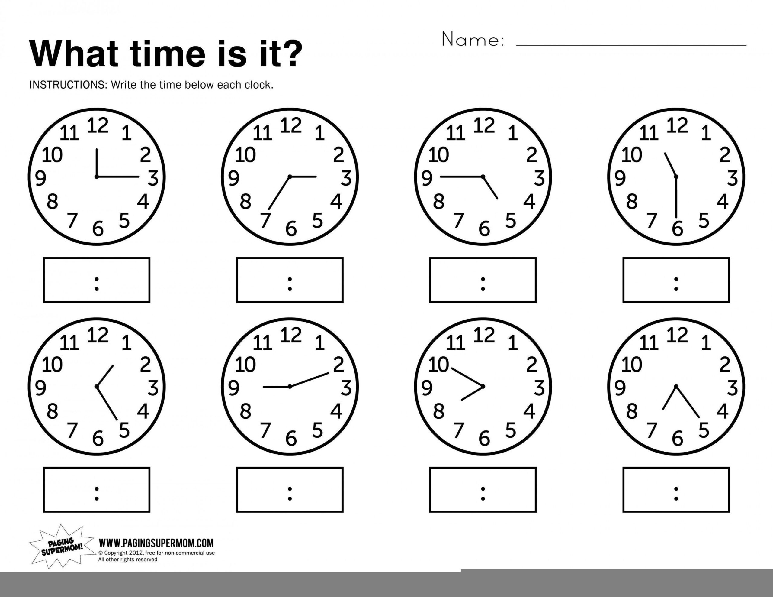 Clock Worksheet Quarter Past And Quarter To Printable Time 