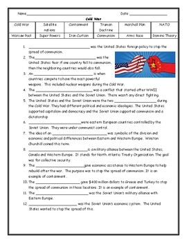 course hero vocabulary worksheet cold war vocabulary answer key