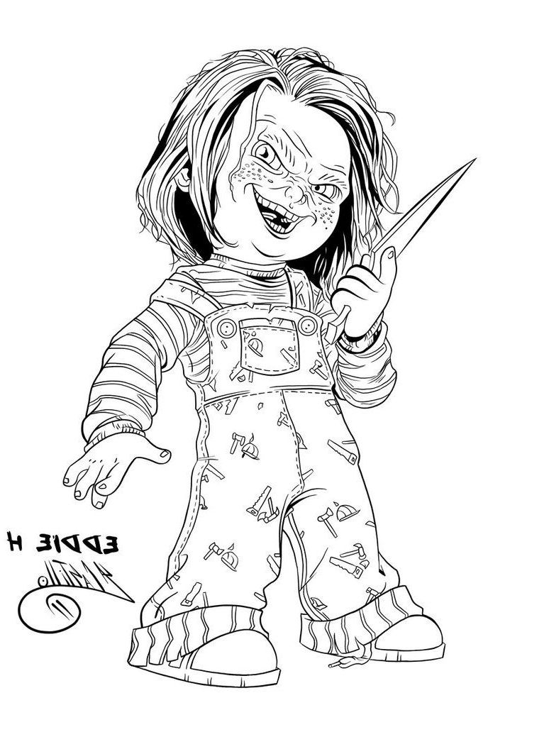 Collection Of Chucky Coloring Pages Free Printable