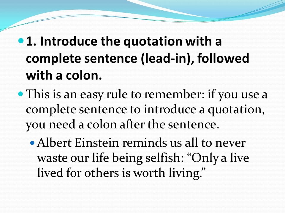 Colon To Introduce Quotes QuotesGram