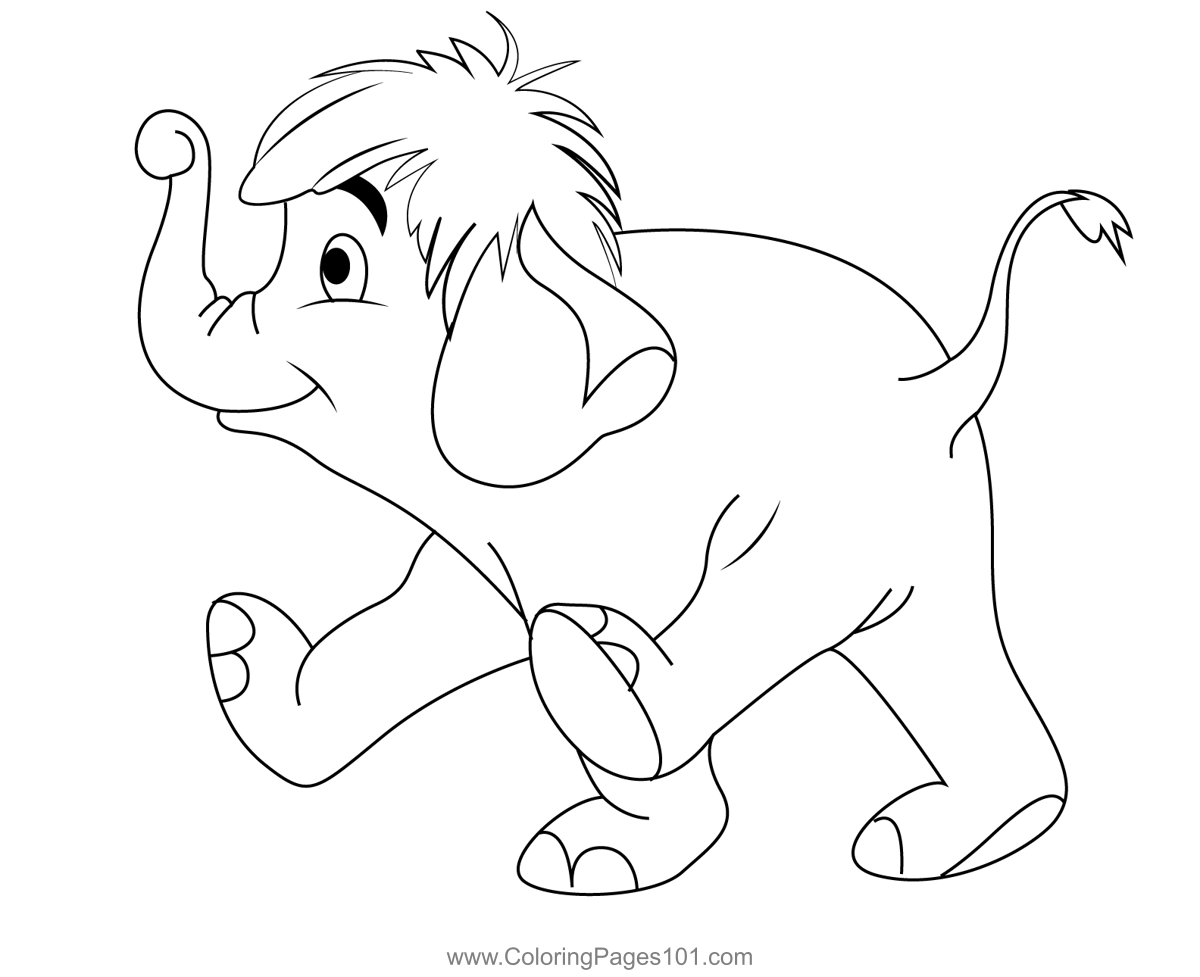 Colonel Hathi Coloring Page For Kids Free The Jungle Book Printable 