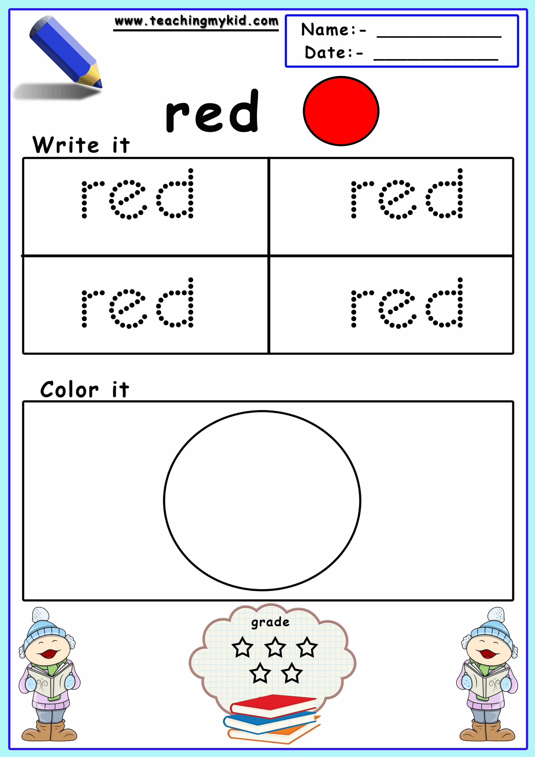 coloring worksheets for preschool