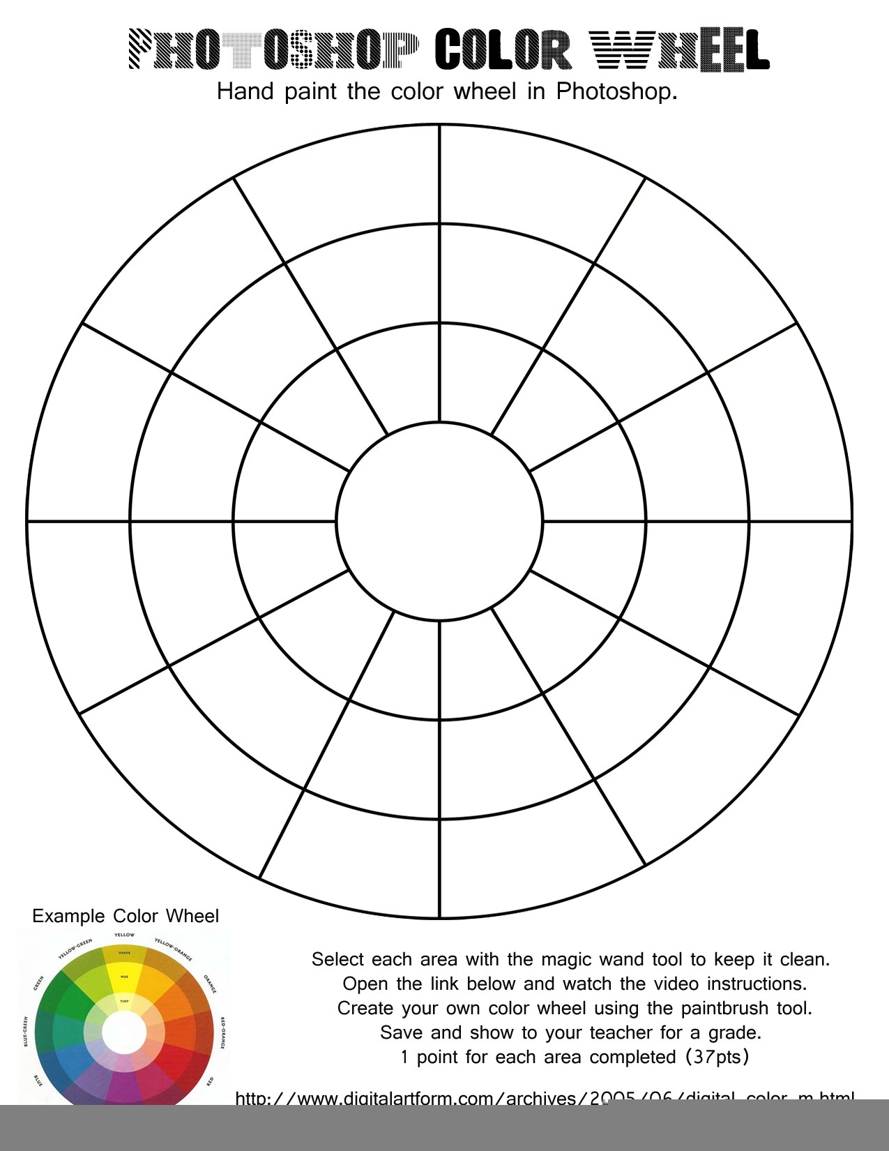 color wheel worksheet