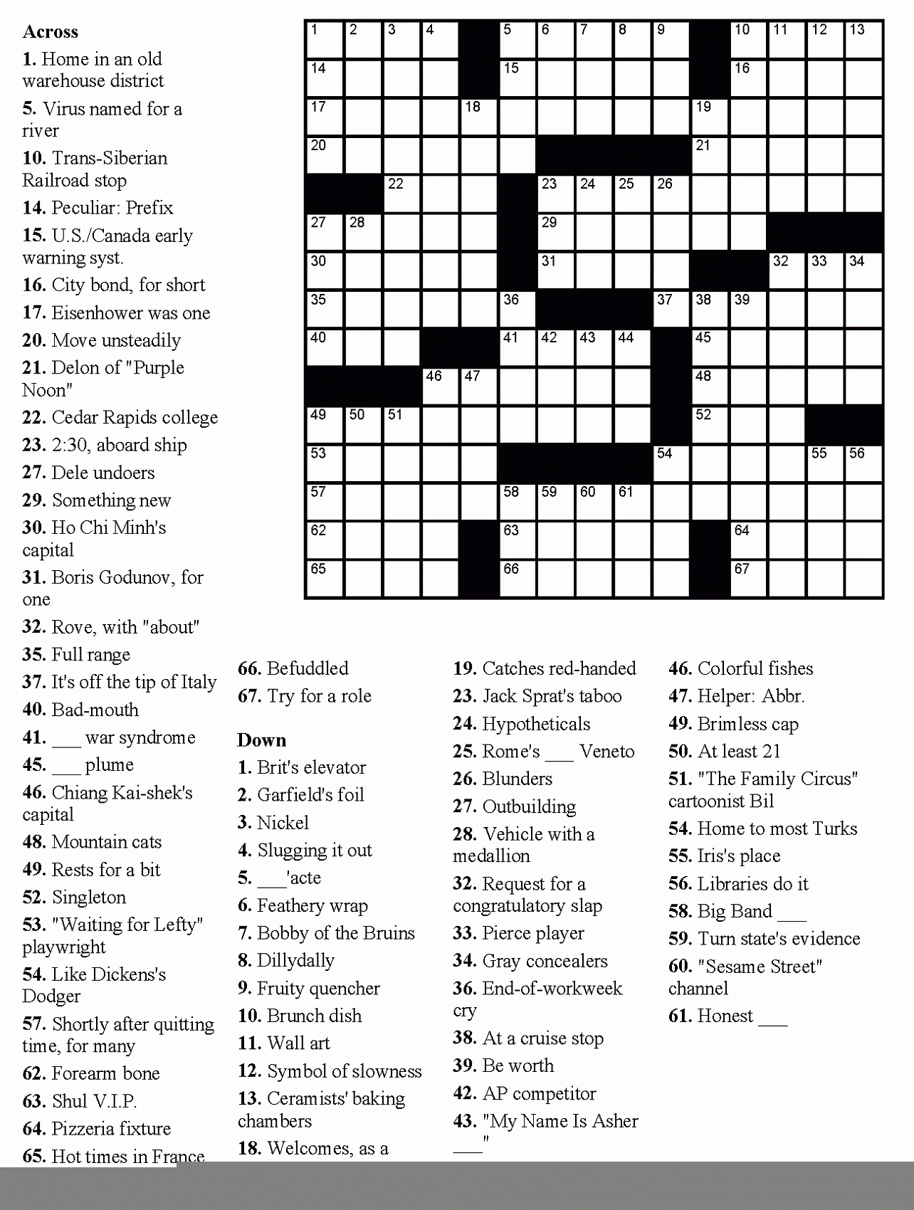 Coloring Coloring Easy Printable Crossword Puzzles Large Print Dell 
