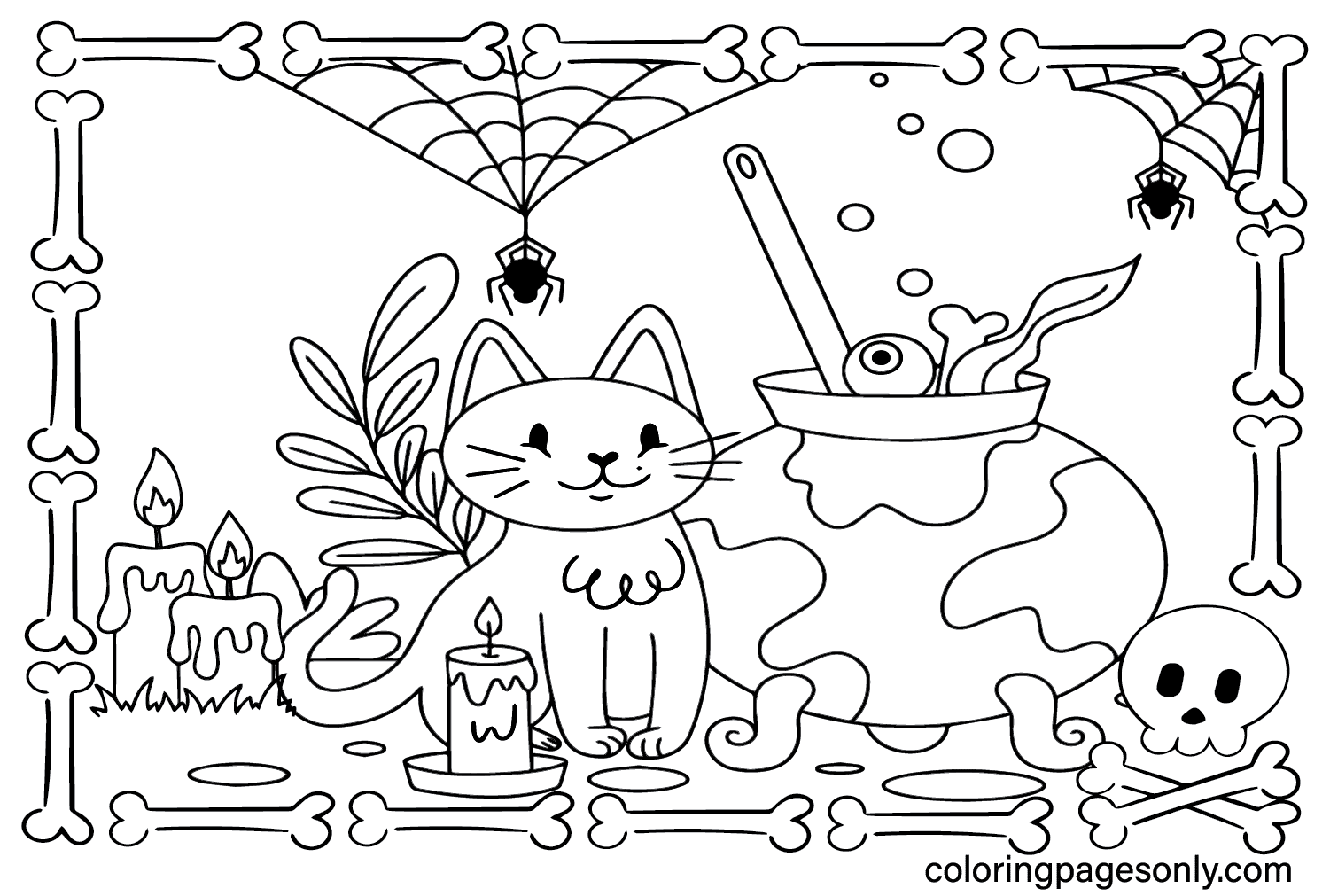 Coloring Page Cute Halloween Free Printable Coloring Pages