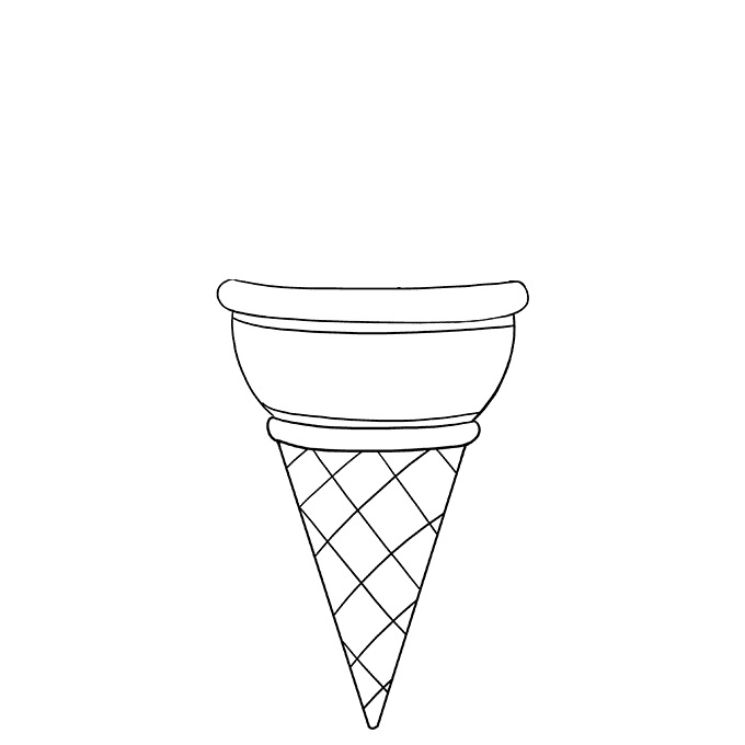 Coloring Page Ice Cream Cone Coloring Book 