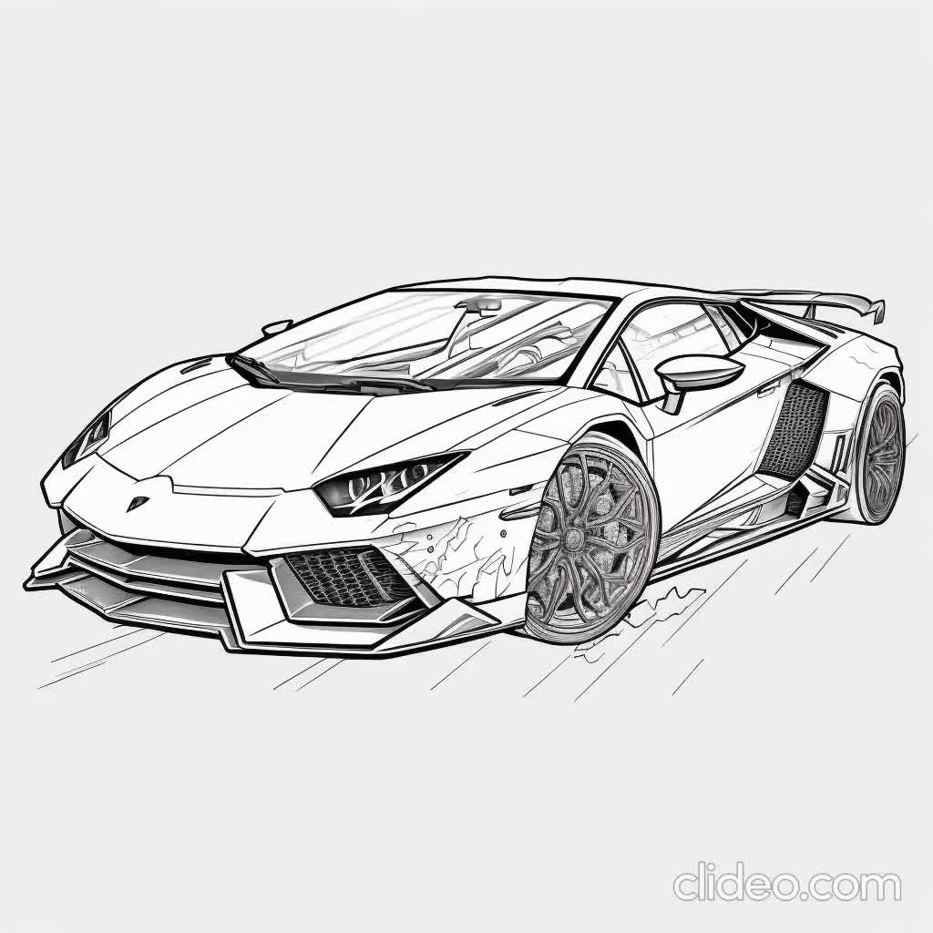 Lamborghini Coloring Page