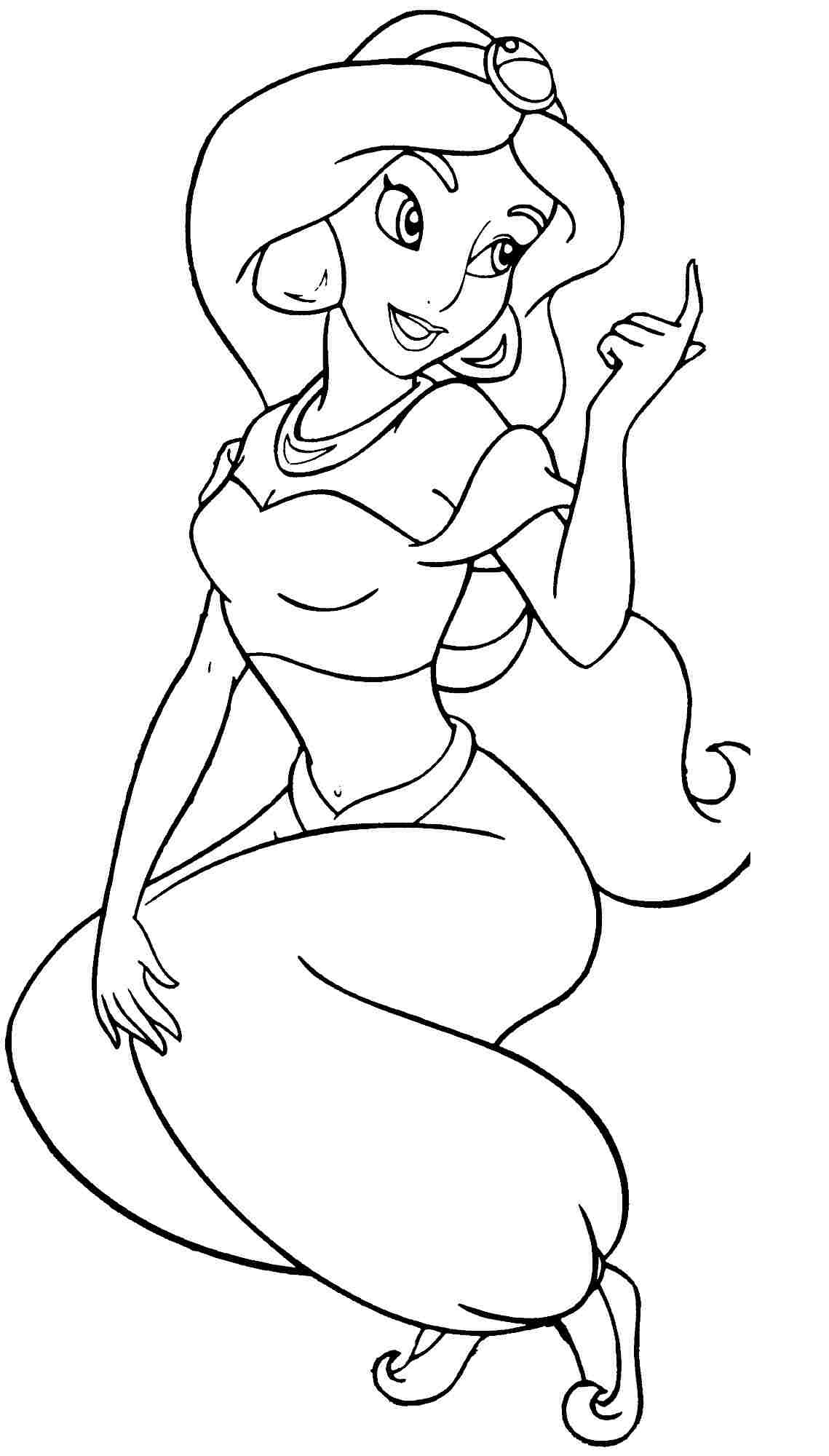 Coloring Page Princess Jasmine Princess Jasmine Coloring Page Images