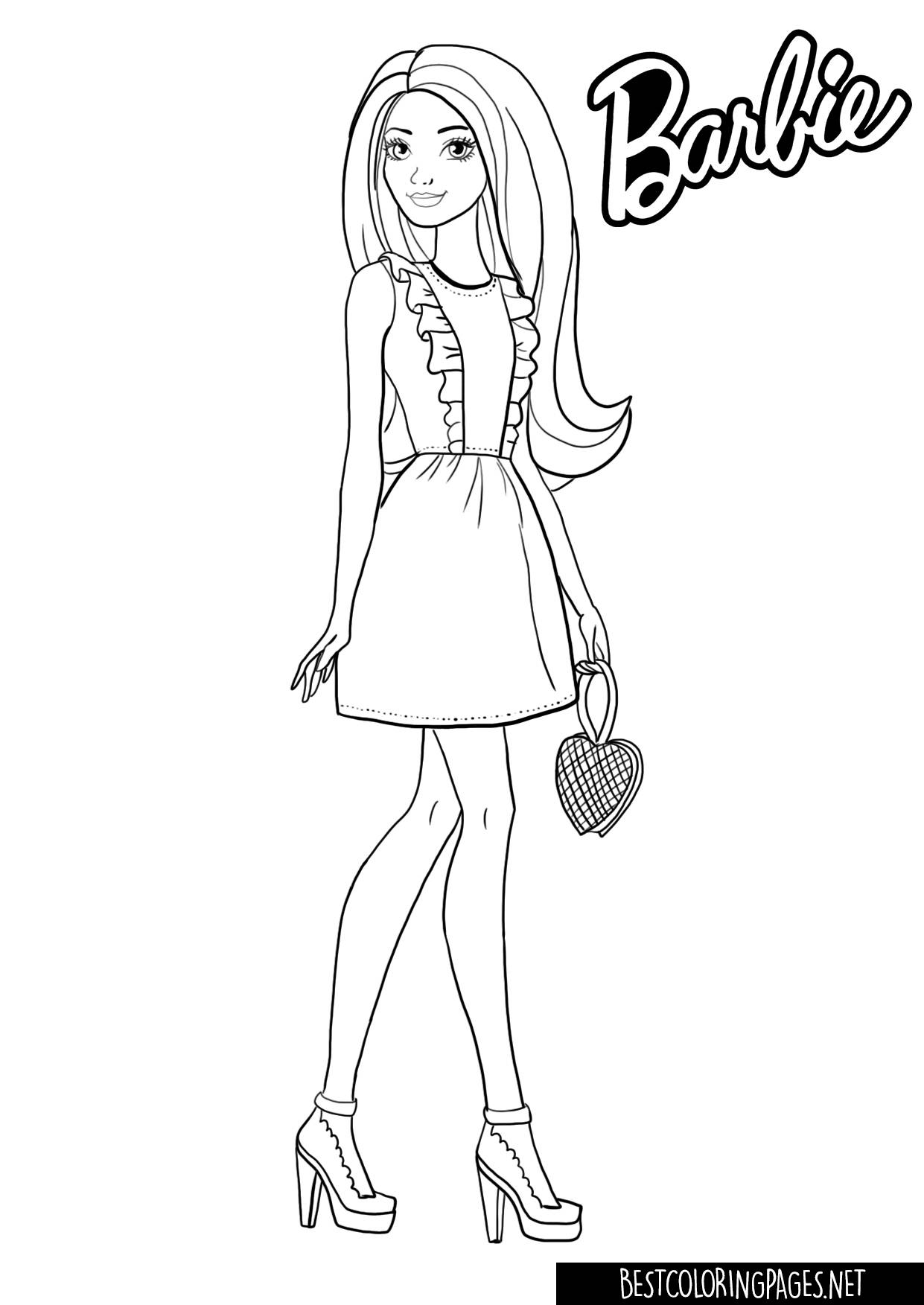 barbie free printable coloring pages