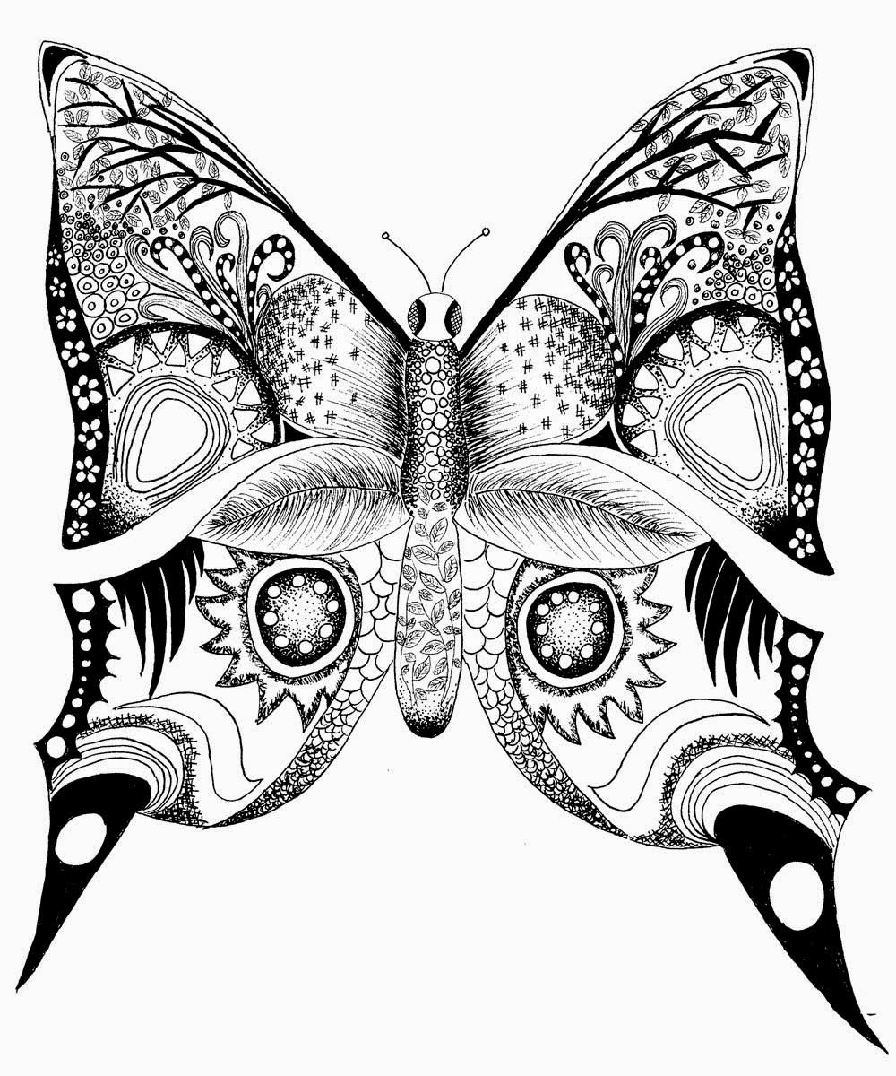 butterfly free printable coloring pages