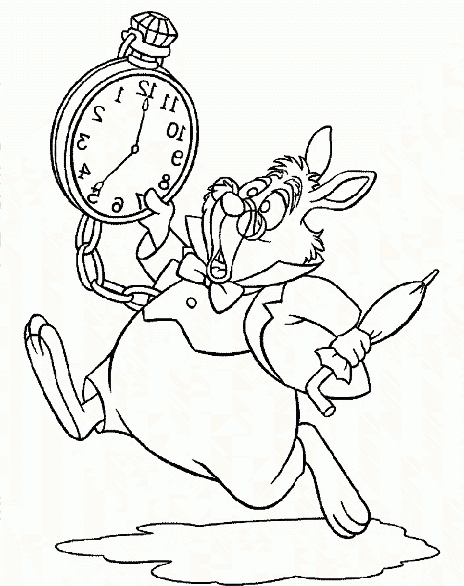 Alice Wonderland Coloring Pages