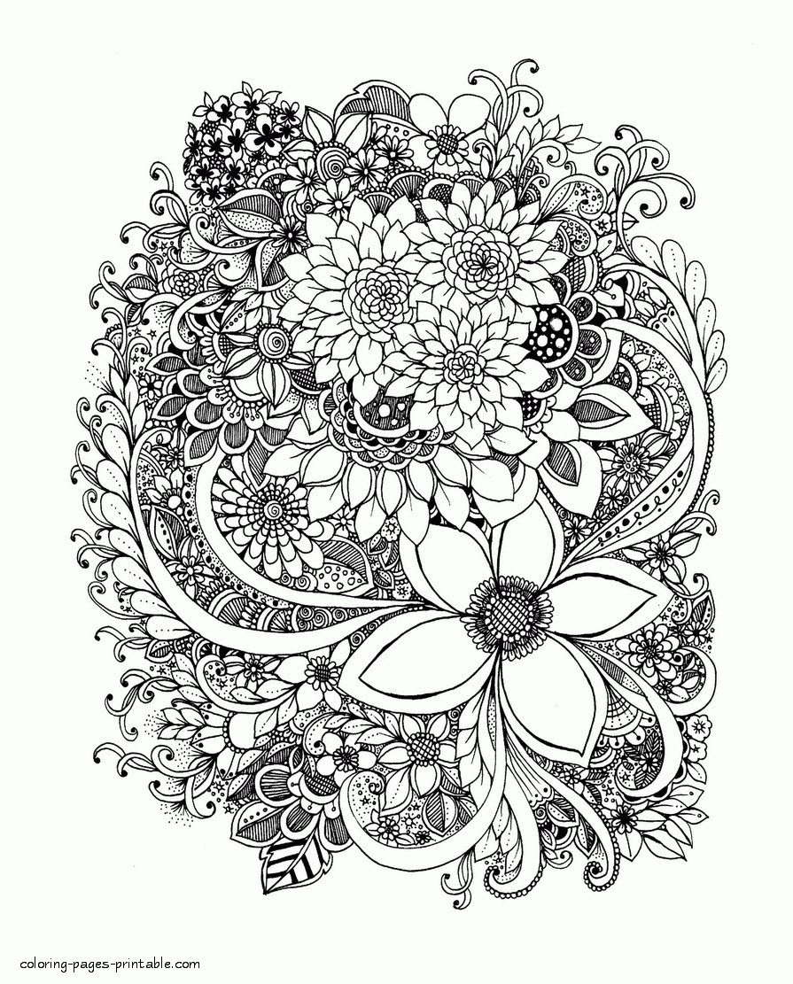 Coloring Pages Flowers Printable Coloring Pages Printable Printable 
