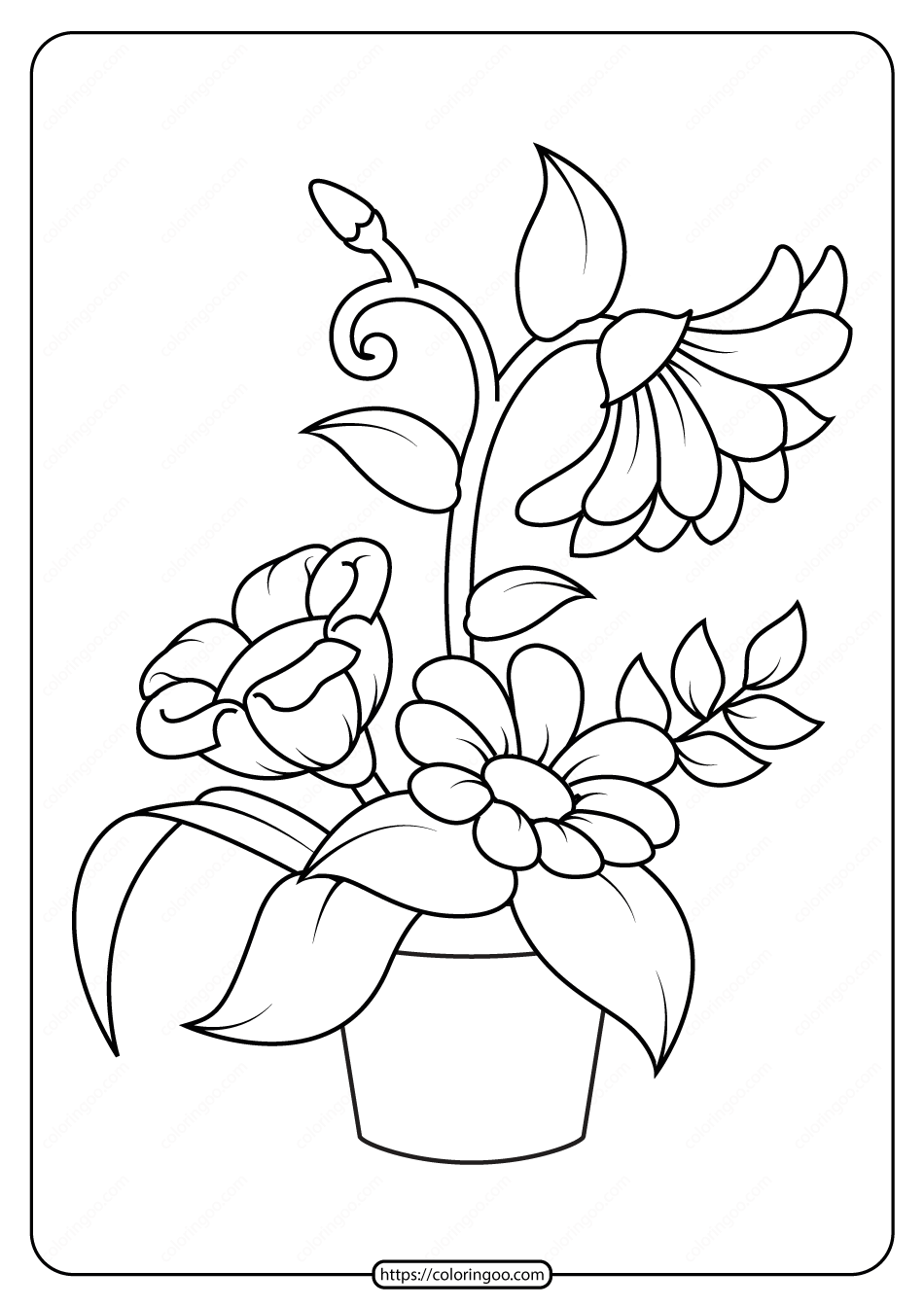 Flowers Coloring Pages Printable