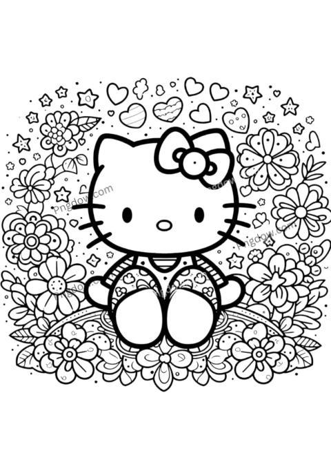 Coloring Pages Hello Kitty Hello Kitty Coloring Printable Photo 