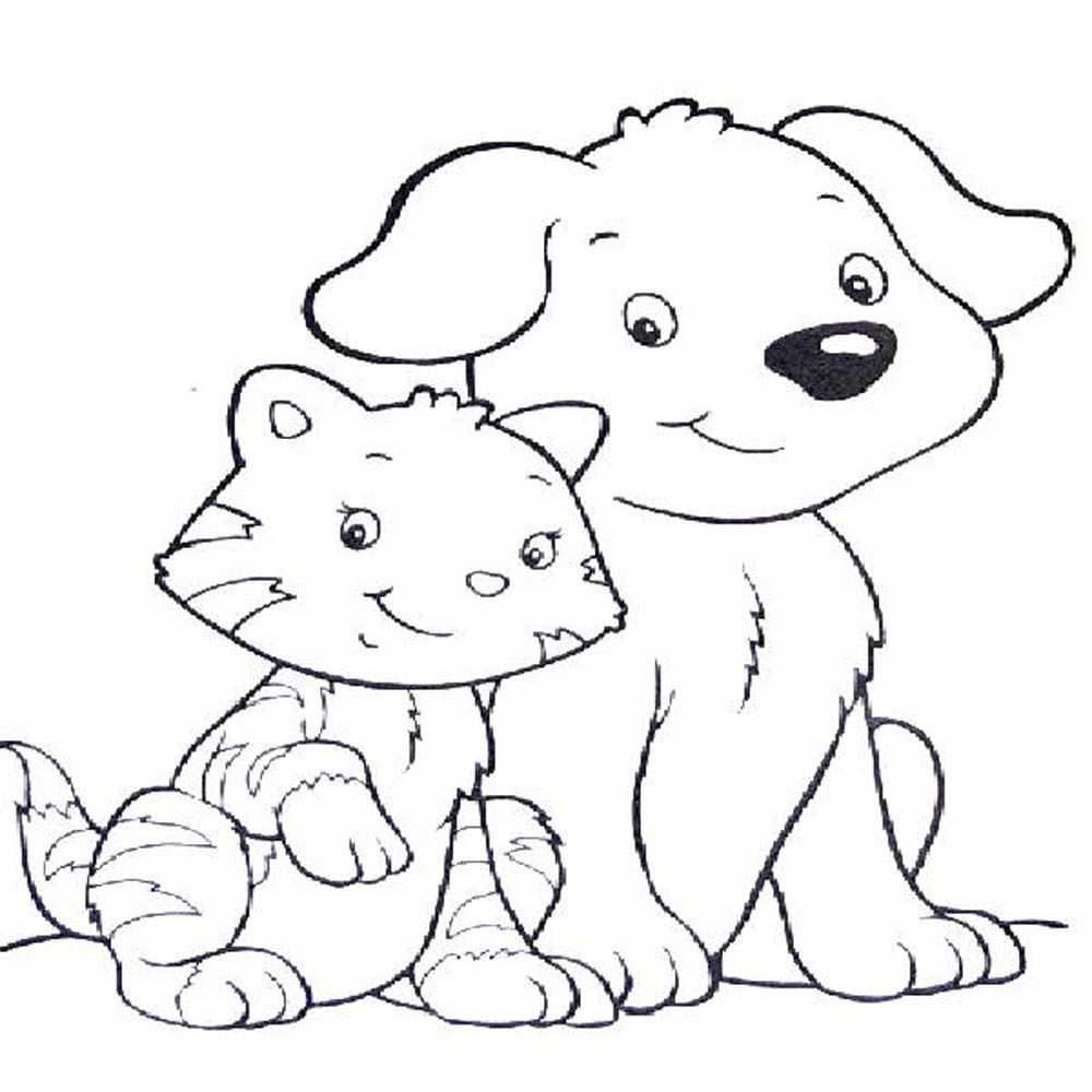 Coloring Pages Of Dogs And Cats Printable At GetColorings Free