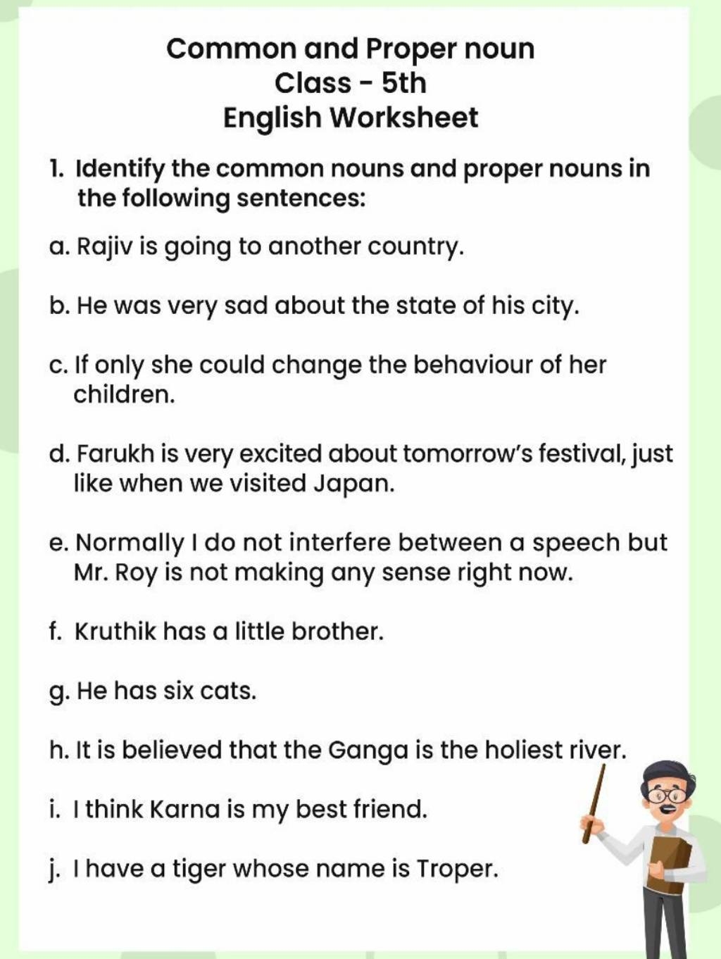 Common And Proper Nouns Exercise For 3rd Grade Live Worksheets 